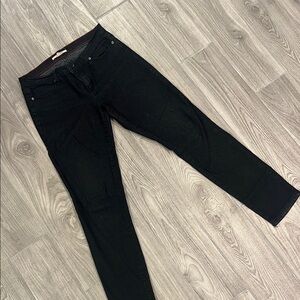 2.1 Denim Black Jeans with Red Stitching